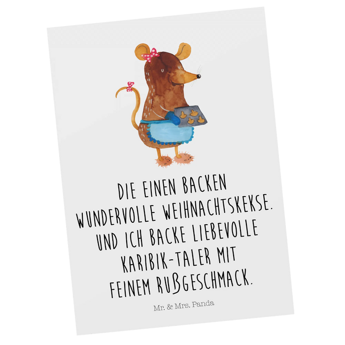 Postkarte Maus Kekse