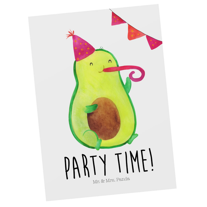 Postcard avocado party time