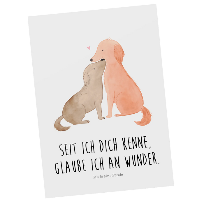 Postkarte Hunde Liebe