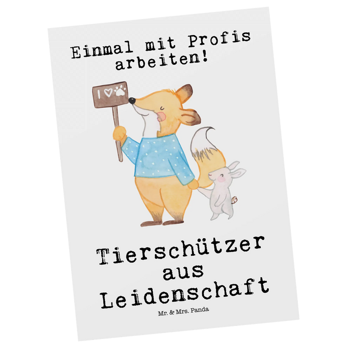 Postkarte Tierschützer Leidenschaft