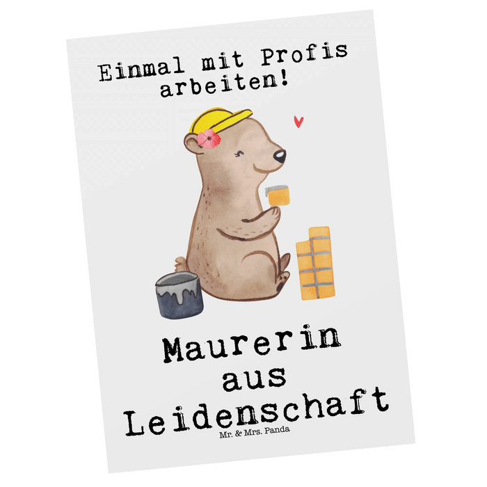 Postkarte Maurerin Leidenschaft