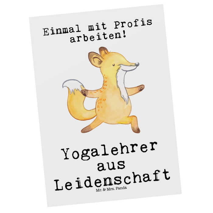 Postkarte Yogalehrer Leidenschaft