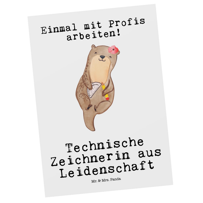 Postcard Technical draftswoman Passion