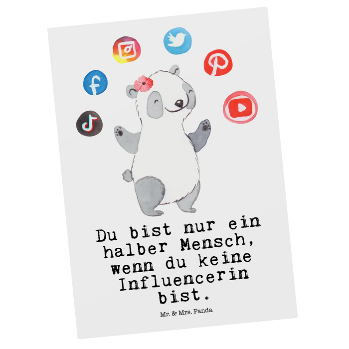 Postkarte Influencerin Herz