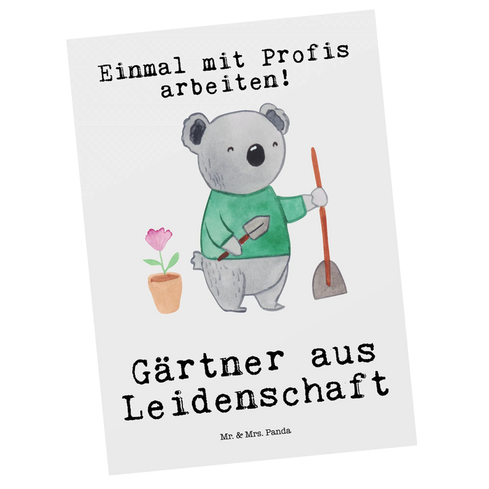 Postkarte Gärtner Leidenschaft