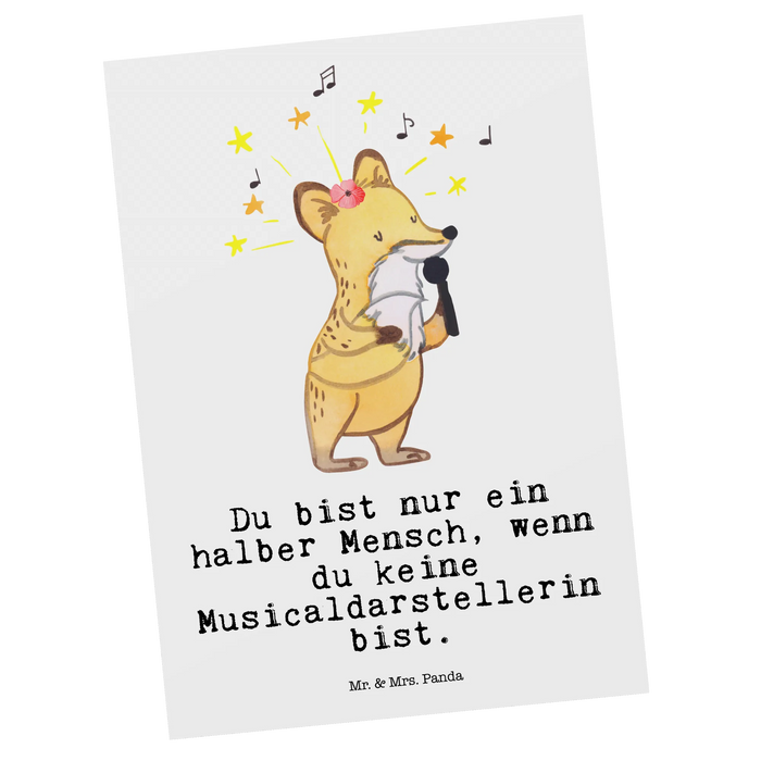 Postcard Musical actress heart