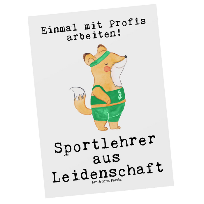 Postcard physical education teacher Passion