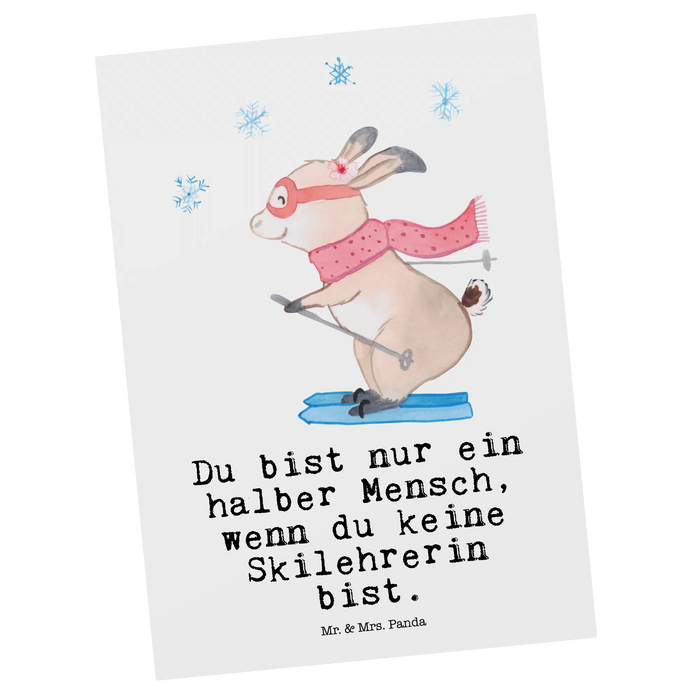 Postcard ski instructor Heart