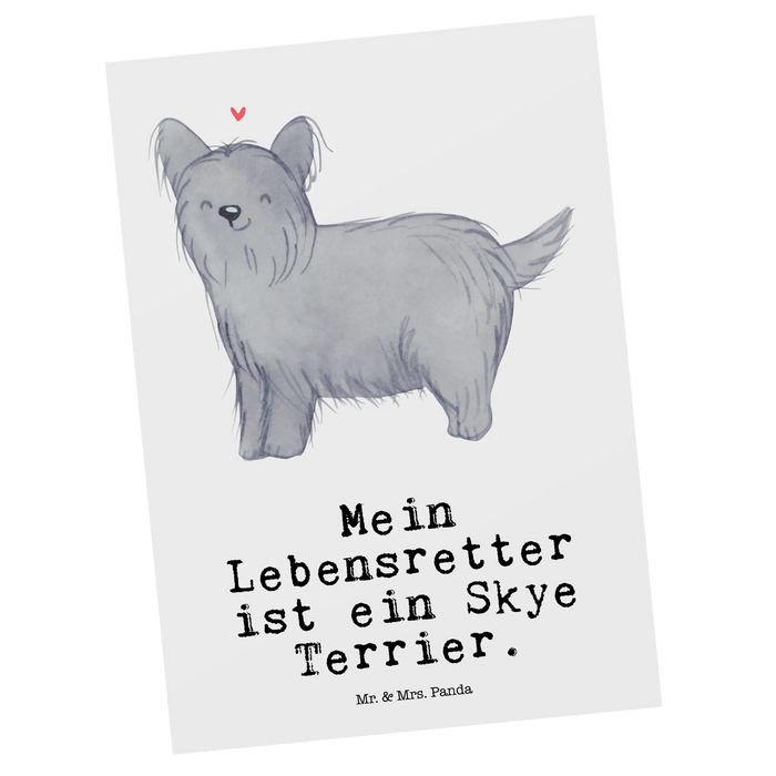 Pocztówka Skye Terrier Ratownik