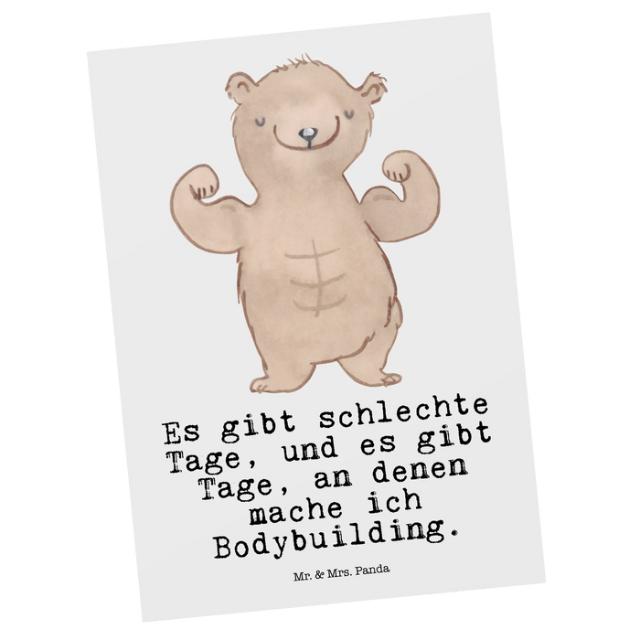 Postcard bear body building