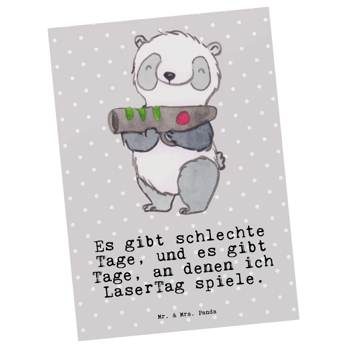 Postkarte Panda LaserTag