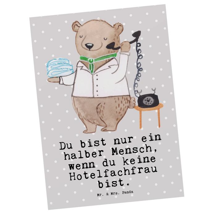 Postkarte Hotelfachfrau Herz
