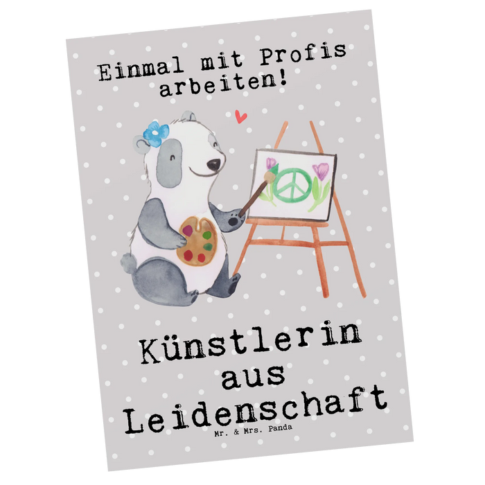 Postkarte Künstlerin Leidenschaft