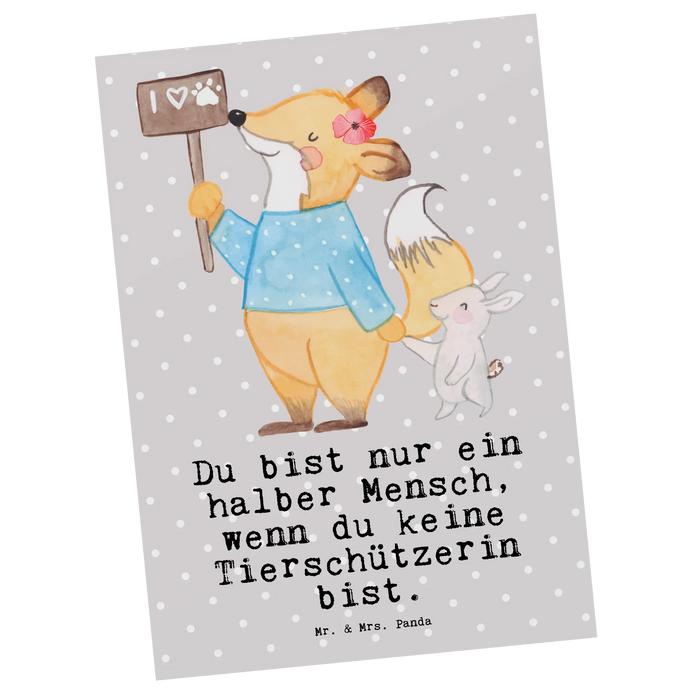 Postcard Animal rights activist Heart