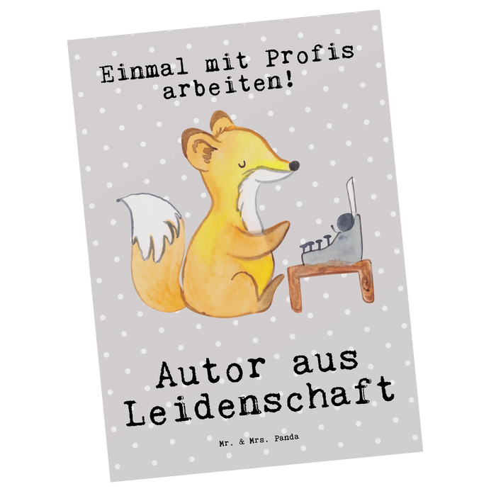 Postkarte Autor Leidenschaft