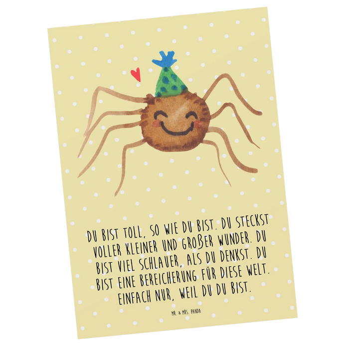 Postkarte Spinne Agathe Party