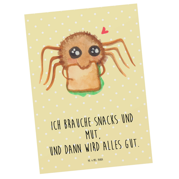 Postkarte Spinne Agathe Sandwich