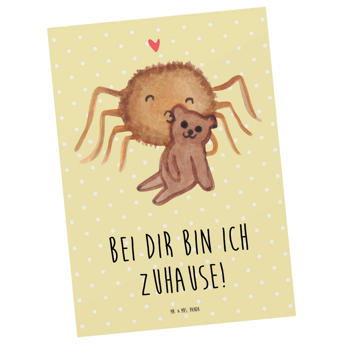 Postkarte Spinne Agathe Teddy