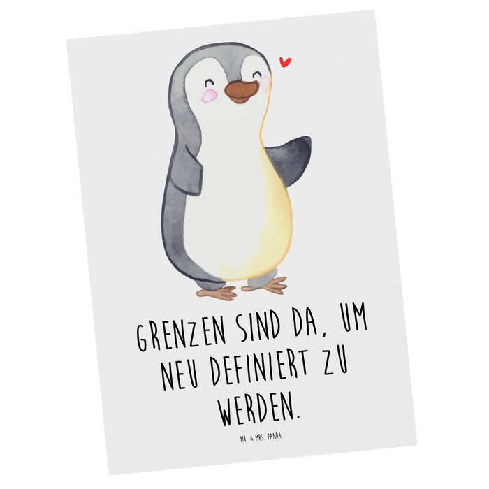 Postkarte Pinguin Amputation