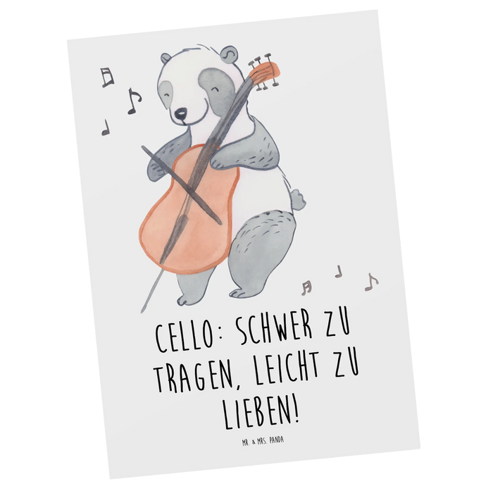 Postkarte Cello Liebe
