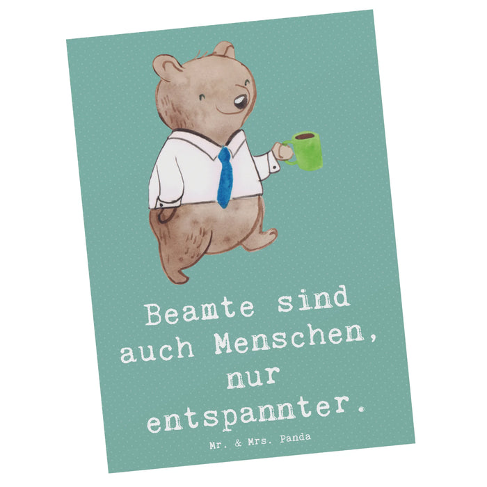 Postkarte Beamtin Entspannt
