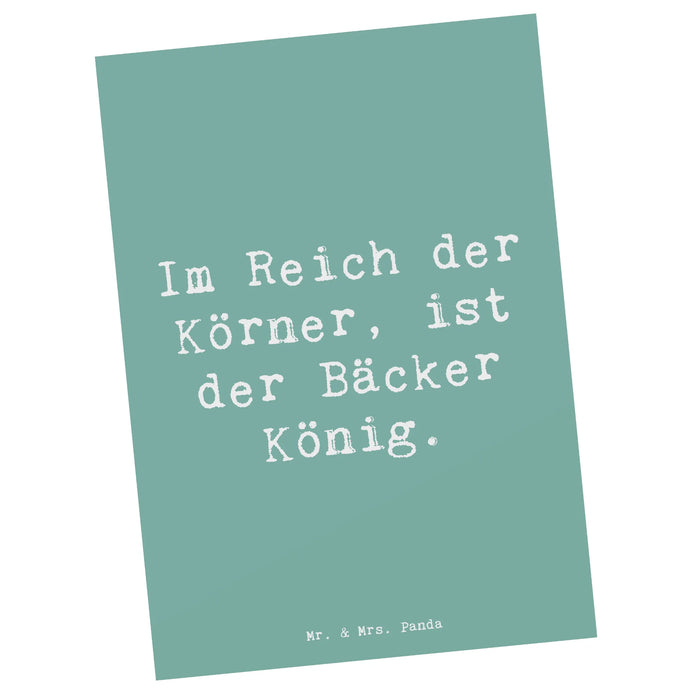 Postkarte Spruch Bäcker Krönung