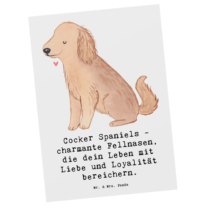 Postkarte Cocker Spaniel Liebe