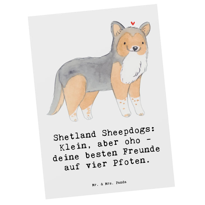 Postkarte Shetland Sheepdog Freunde