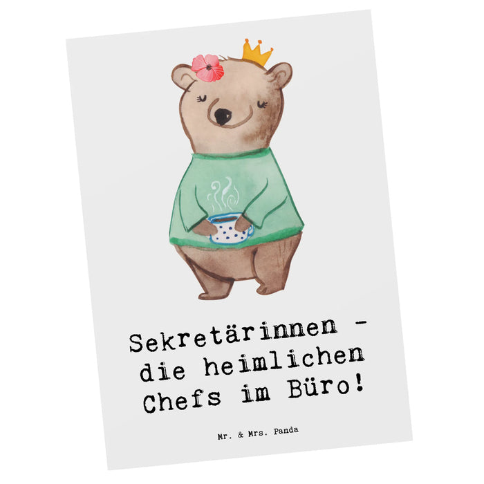 Postkarte Sekretärin Chefin