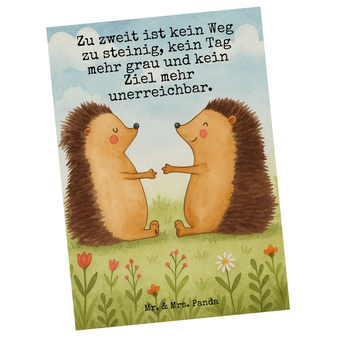 Postcard Marriage Hedgehog Design