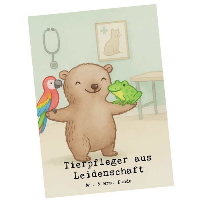 Postkarte Tierpfleger Leidenschaft Design
