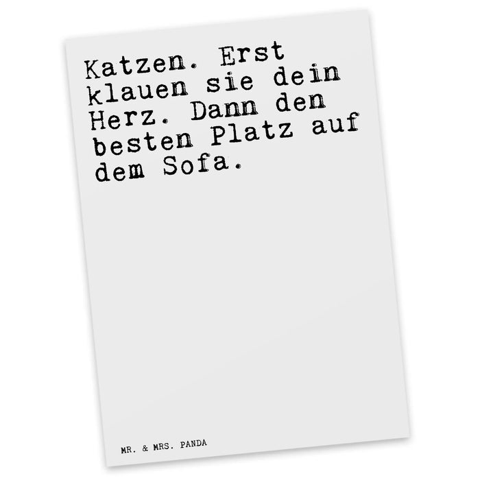 Pocztówka Katzen. Erst klauen sie...