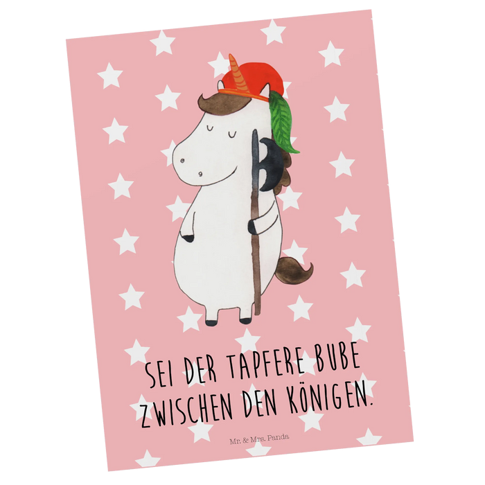 Postcard unicorn Young