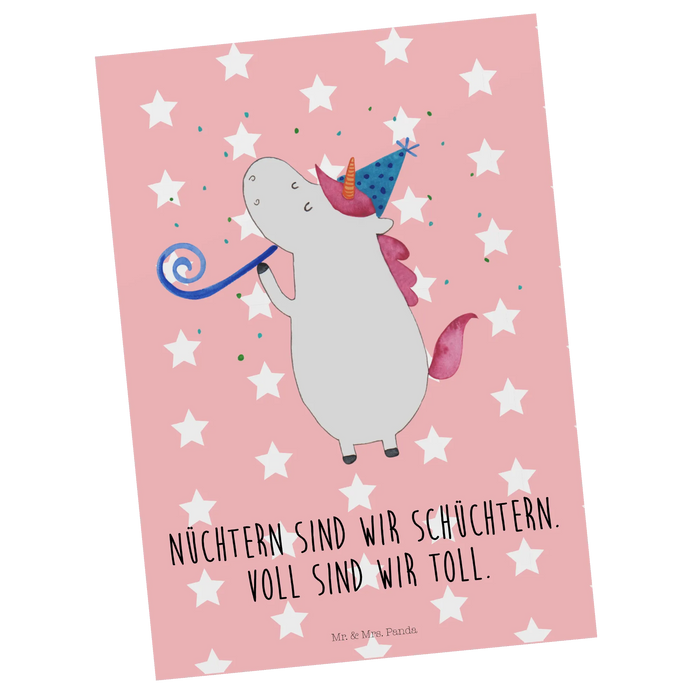 Postcard unicorn party
