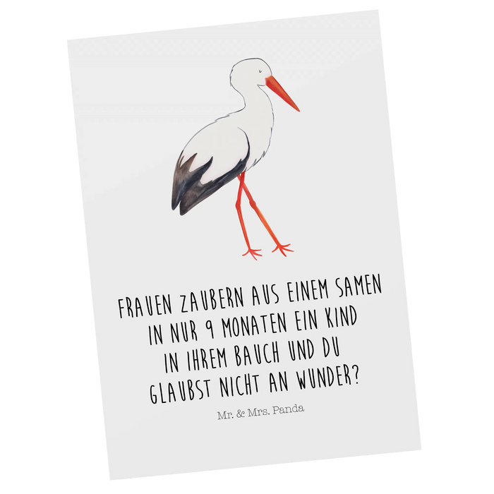 Postkarte Storch