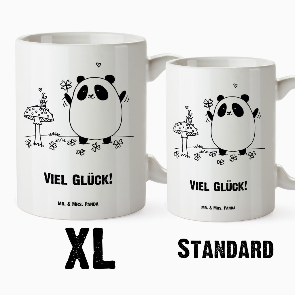 XL Tasse Easy & Peasy Viel Glück XL Tasse, Große Tasse, Grosse Kaffeetasse, XL Becher, XL Teetasse, spülmaschinenfest, Jumbo Tasse, Groß