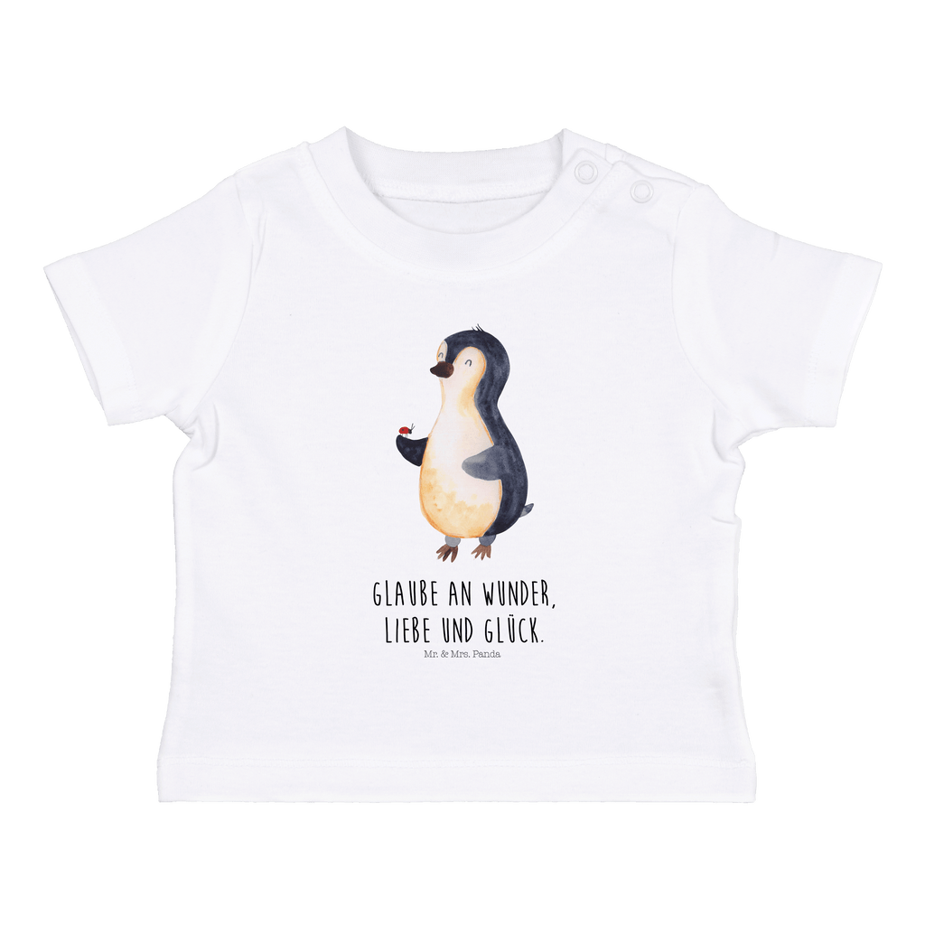 Organic Baby Shirt Pinguin Marienkäfer Baby T-Shirt, Jungen Baby T-Shirt, Mädchen Baby T-Shirt, Shirt, Pinguin, Pinguine, Marienkäfer, Liebe, Wunder, Glück, Freude, Lebensfreude