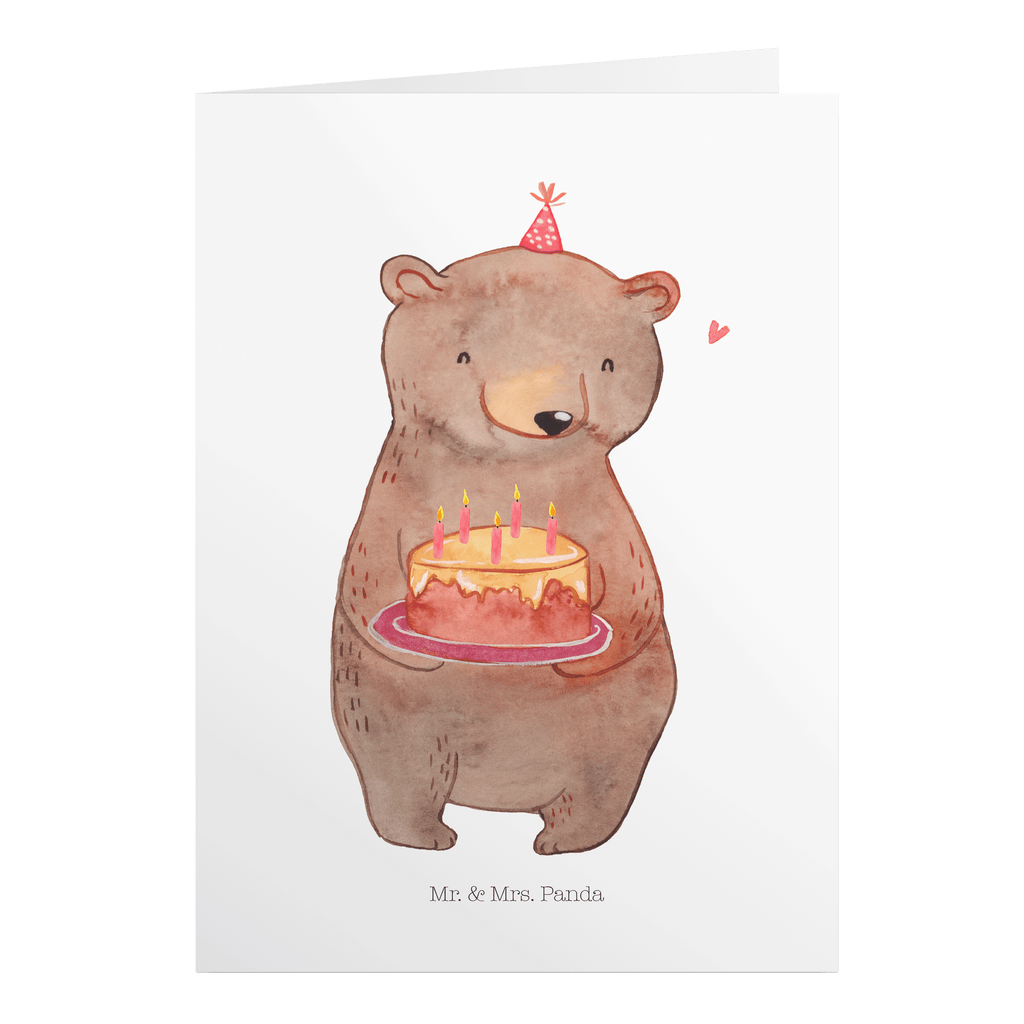 Geburtstagskarte Bär Torte Grusskarte, Klappkarte, Einladungskarte, Glückwunschkarte, Hochzeitskarte, Geburtstagskarte, Geburtstag, Geburtstagsgeschenk, Geschenk