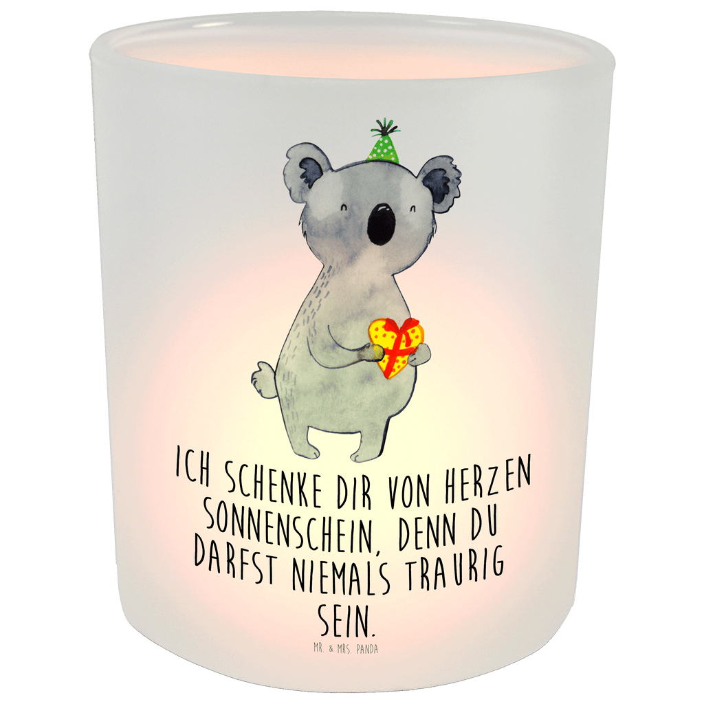 Windlicht Koala Geschenk Windlicht Glas, Teelichtglas, Teelichthalter, Teelichter, Kerzenglas, Windlicht Kerze, Kerzenlicht, Koala, Koalabär, Geschenk, Geburtstag, Party
