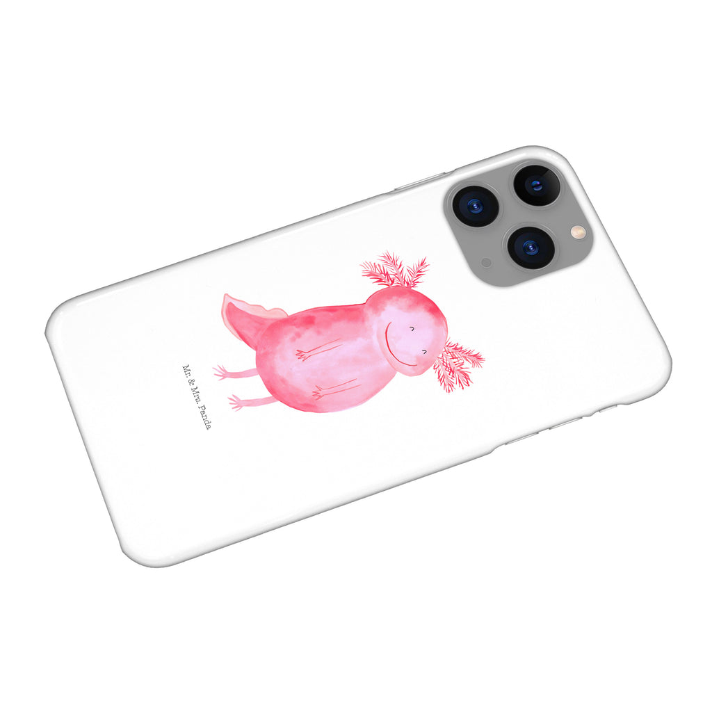 Handyhülle Axolotl Glücklich Handyhülle, Handycover, Cover, Handy, Hülle, Iphone 10, Iphone X, Axolotl, Molch, Axolot, Schwanzlurch, Lurch, Lurche, Motivation, gute Laune