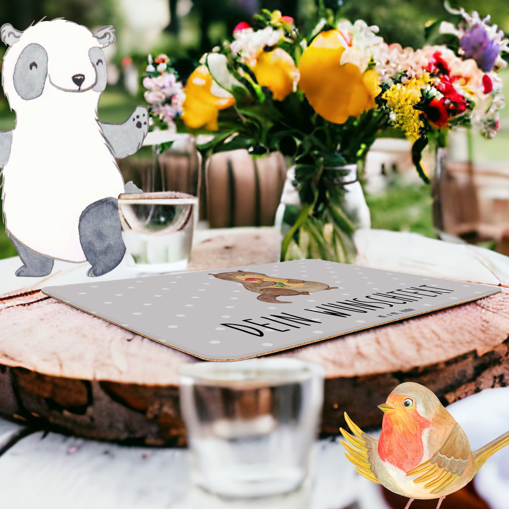 Personalisiertes Tischset Otter Blumenstrauß Personalisiertes Tischet, Personalisierter Tischuntersetzer, Personalisiertes Platzset, Otter, Fischotter, Seeotter, Otter Seeotter See Otter