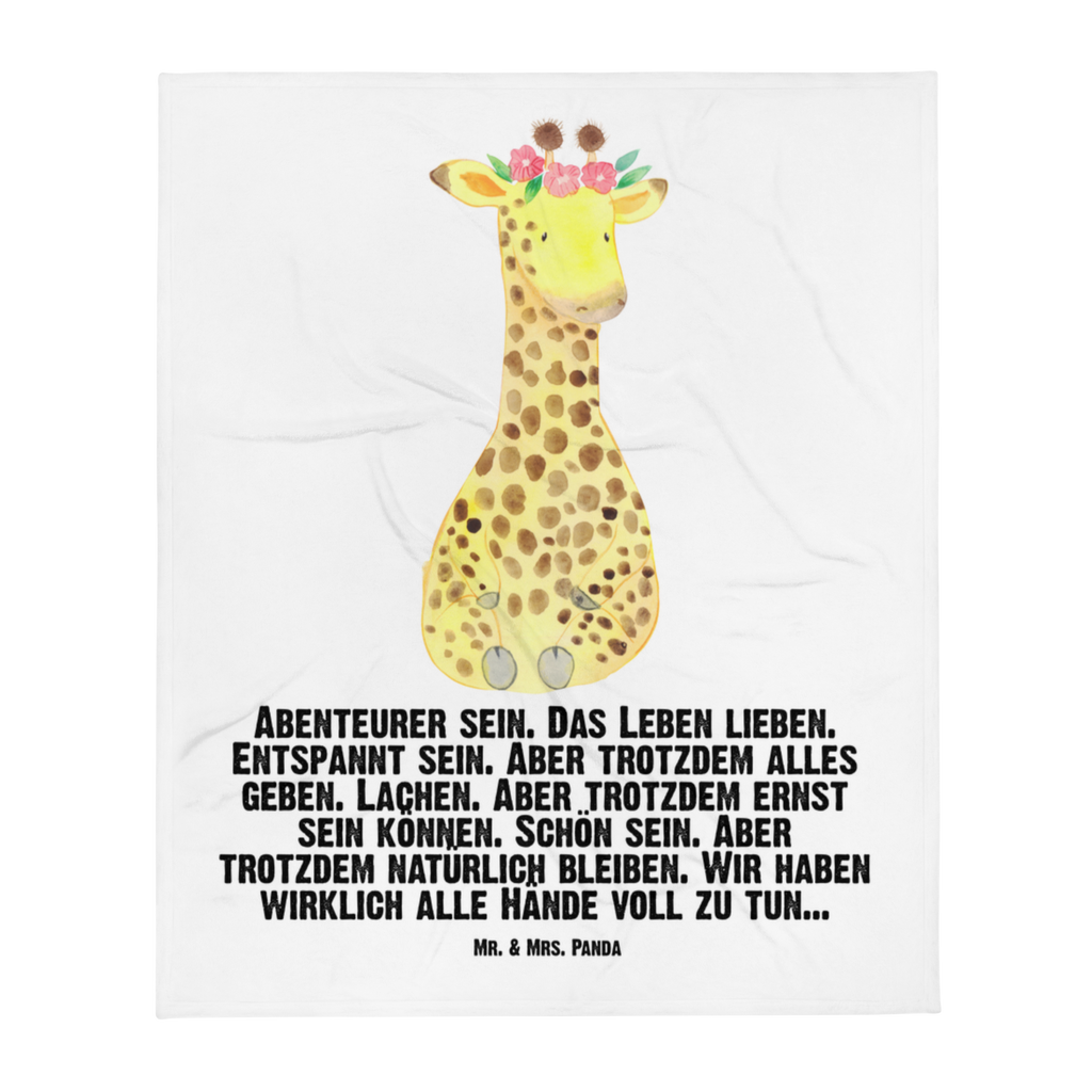 Babydecke Giraffe Blumenkranz Babydecke, Babygeschenk, Geschenk Geburt, Babyecke Kuscheldecke, Krabbeldecke, Afrika, Wildtiere, Giraffe, Blumenkranz, Abenteurer, Selbstliebe, Freundin