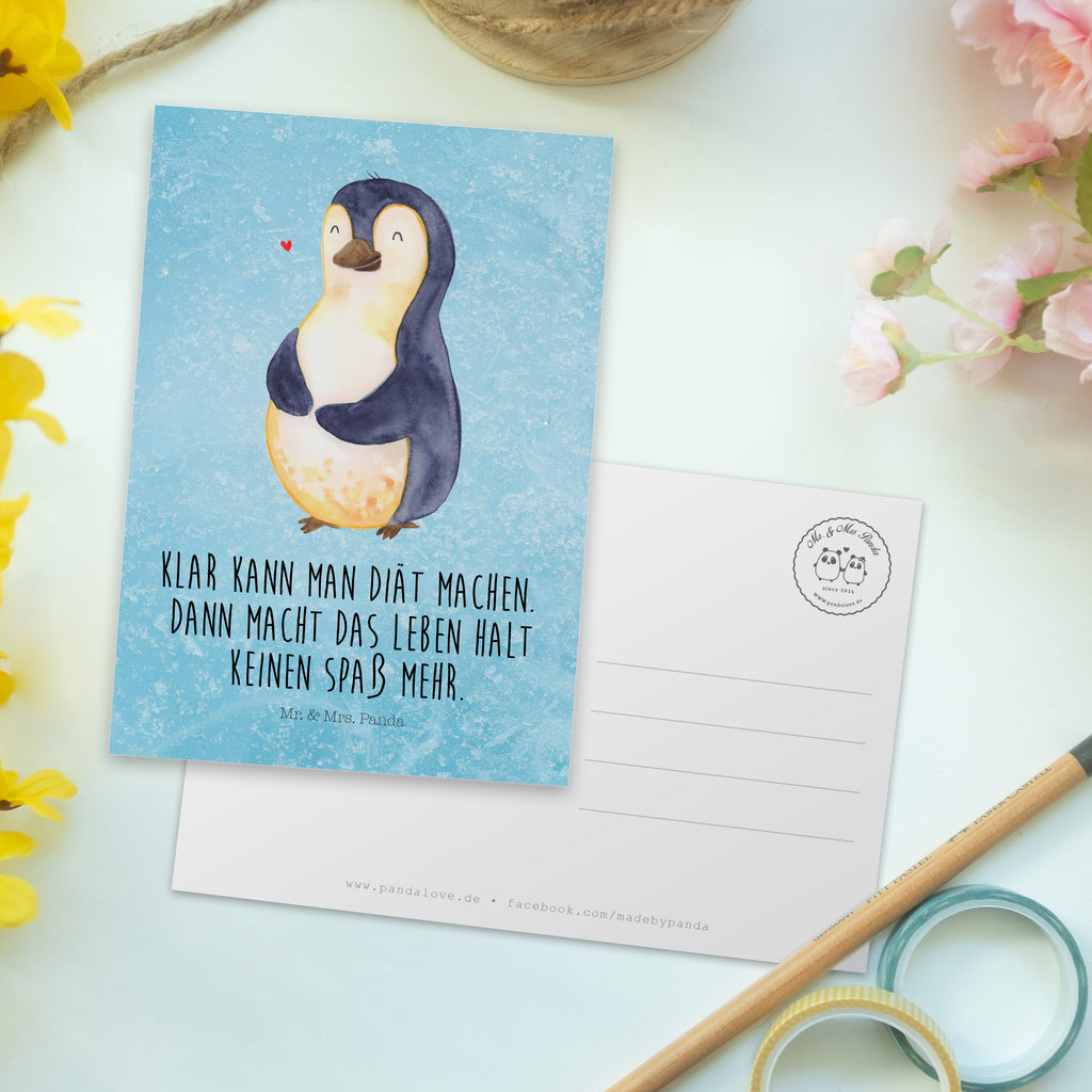 Postkarte Pinguin Diät Postkarte, Karte, Geschenkkarte, Grußkarte, Einladung, Ansichtskarte, Geburtstagskarte, Einladungskarte, Dankeskarte, Pinguin, Pinguine, Diät, Abnehmen, Abspecken, Gewicht, Motivation, Selbstliebe, Körperliebe, Selbstrespekt