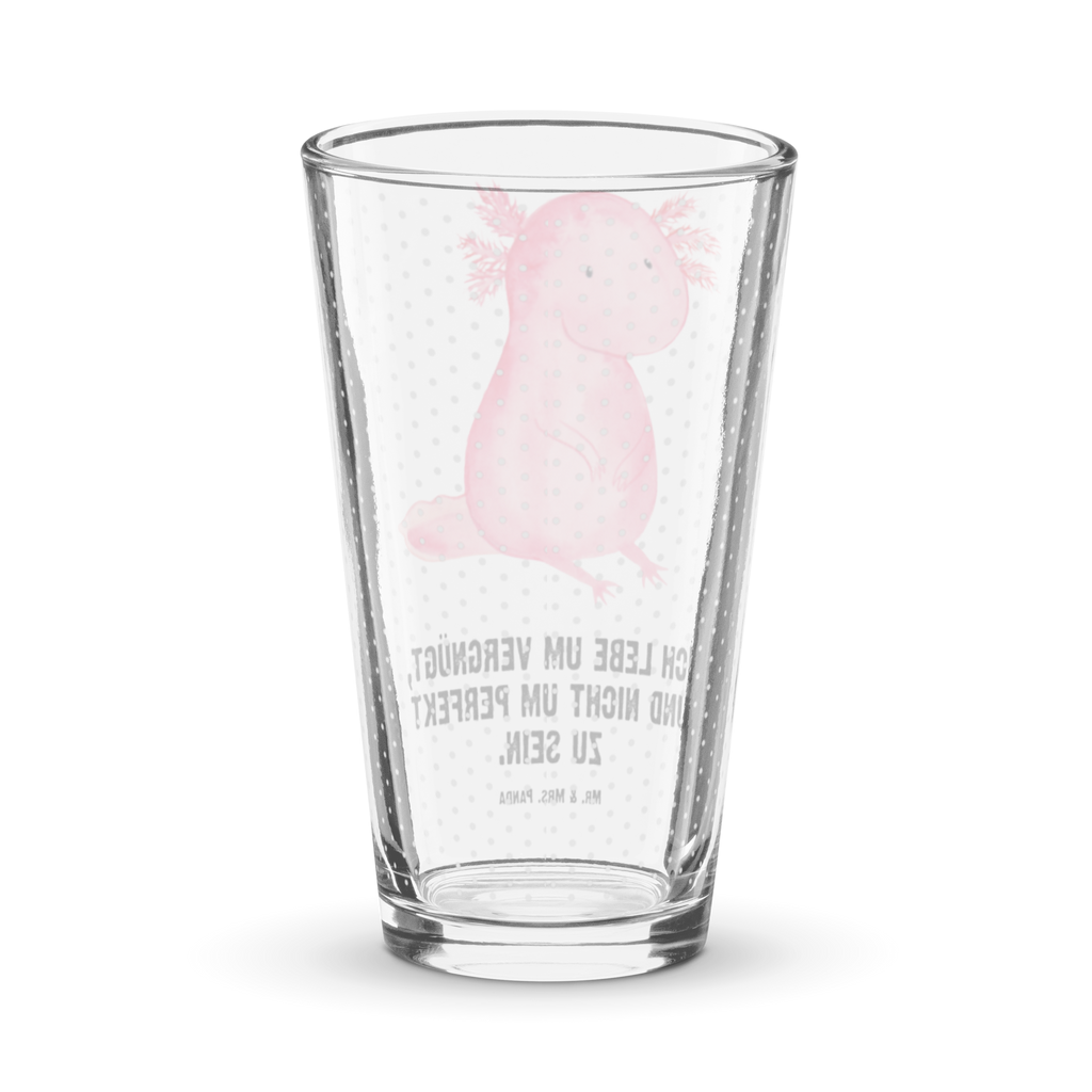 Premium Trinkglas Axolotl Trinkglas, Glas, Pint Glas, Bierglas, Cocktail Glas, Wasserglas, Axolotl, Molch, Axolot, vergnügt, fröhlich, zufrieden, Lebensstil, Weisheit, Lebensweisheit, Liebe, Freundin