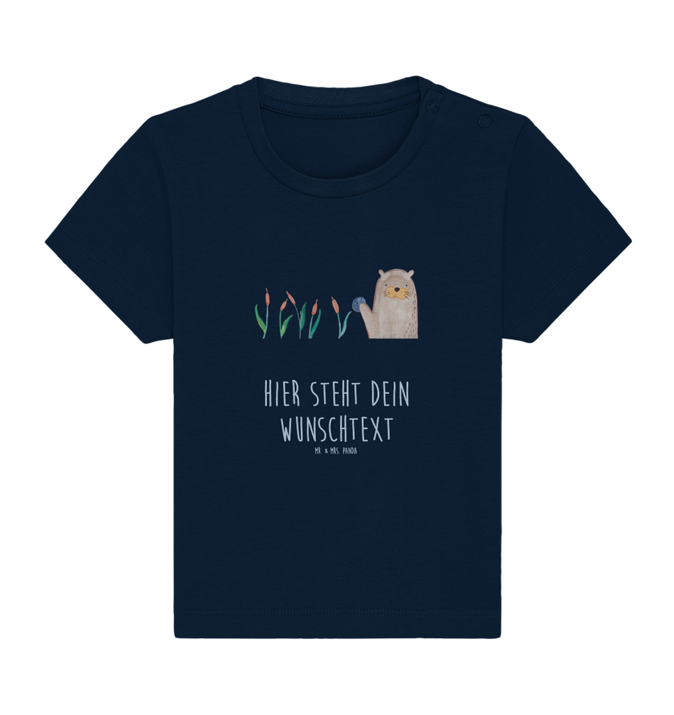 Personalisiertes Baby Shirt Otter Stein Personalisiertes Baby T-Shirt, Personalisiertes Jungen Baby T-Shirt, Personalisiertes Mädchen Baby T-Shirt, Personalisiertes Shirt, Otter, Fischotter, Seeotter, Otter Seeotter See Otter