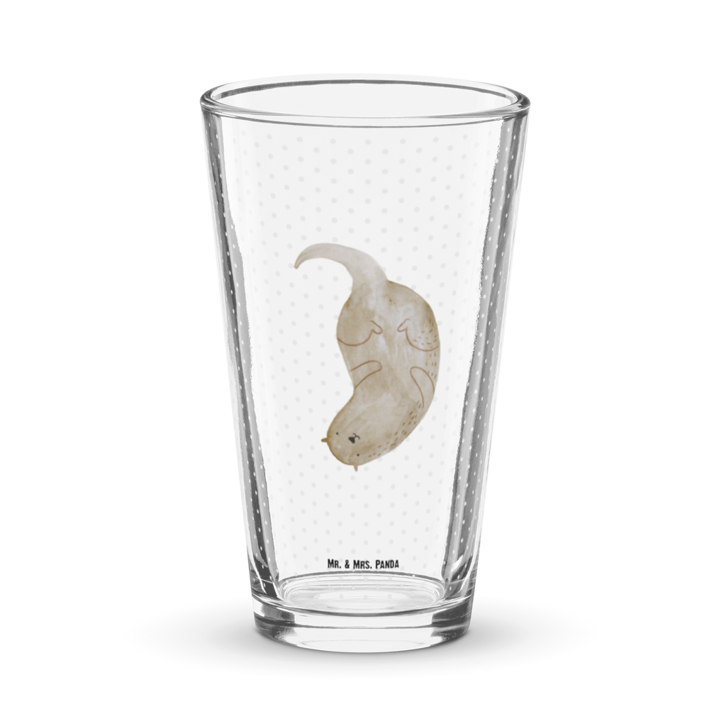 Premium Trinkglas Otter kopfüber Trinkglas, Glas, Pint Glas, Bierglas, Cocktail Glas, Wasserglas, Otter, Fischotter, Seeotter, Otter Seeotter See Otter