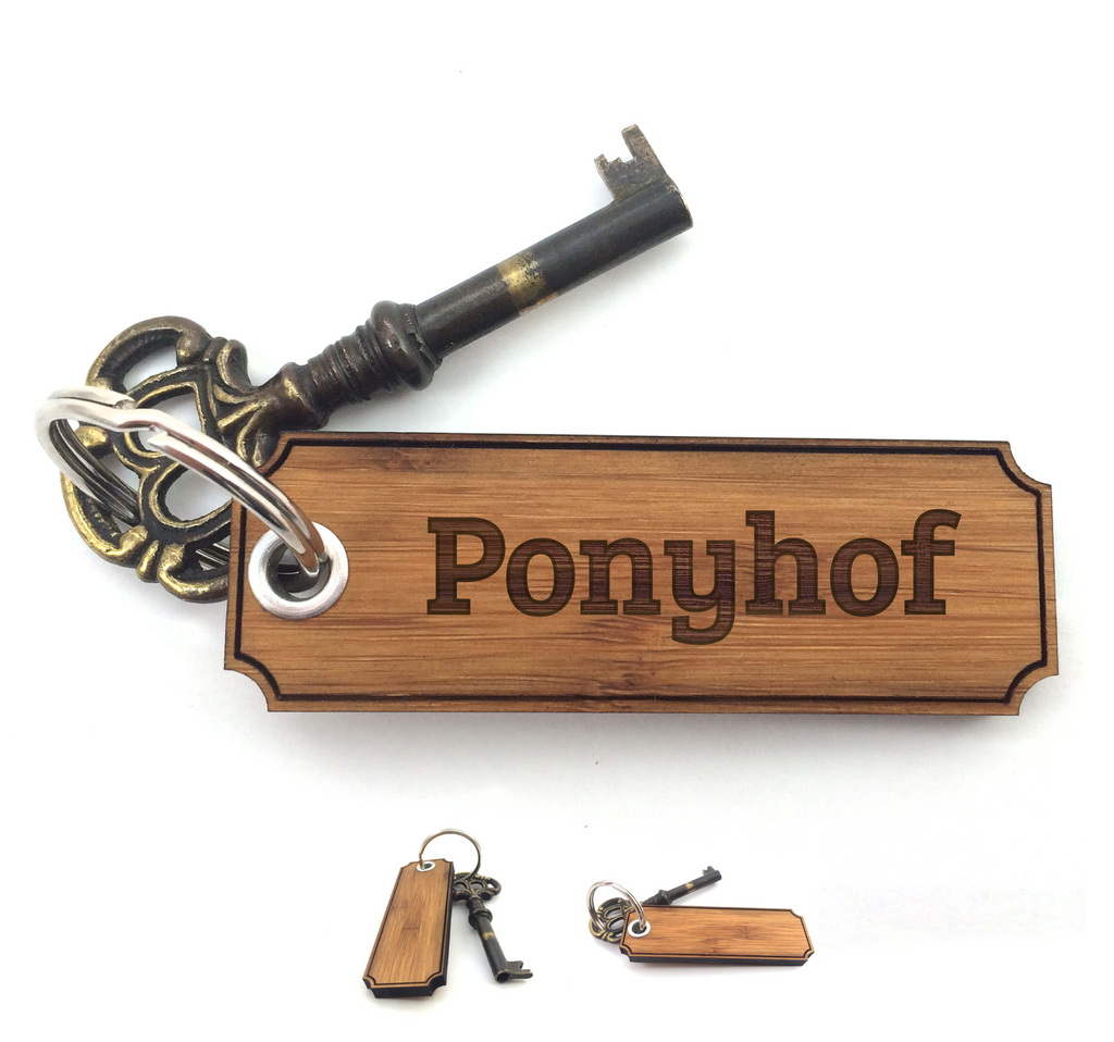 Schlüsselanhänger Classic Gravur Ponyhof Schlüsselanhänger, Anhänger, Taschenanhänger, Glücksbringer, Geschenke, Schenken, Gravur