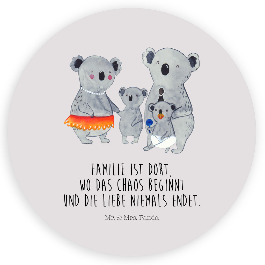 Rund Aufkleber Koala Familie Sticker, Aufkleber, Etikett, Familie, Vatertag, Muttertag, Bruder, Schwester, Mama, Papa, Oma, Opa, Koala, Koalas, Family, Kinder, Geschwister, Familienleben