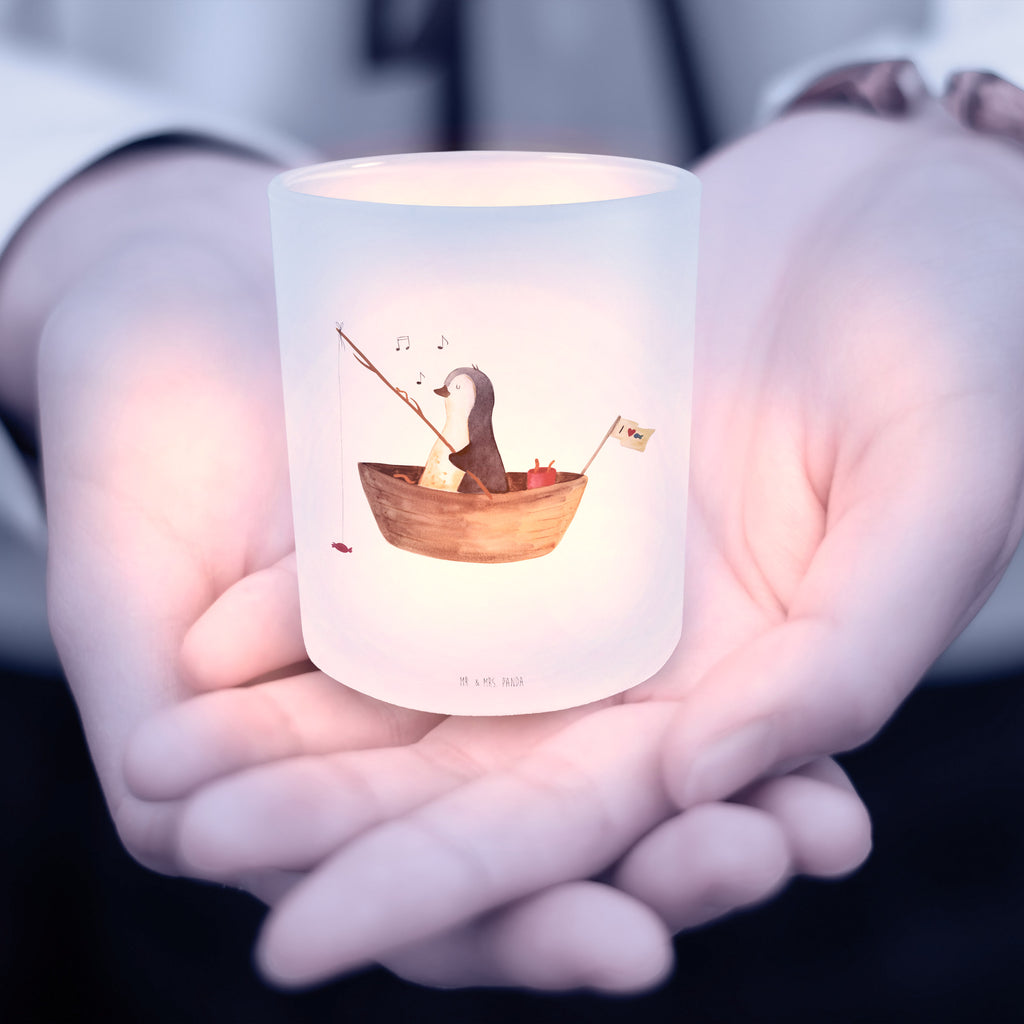 Windlicht Pinguin Angelboot Windlicht Glas, Teelichtglas, Teelichthalter, Teelichter, Kerzenglas, Windlicht Kerze, Kerzenlicht, Pinguin, Pinguine, Angeln, Boot, Angelboot, Lebenslust, Leben, genießen, Motivation, Neustart, Neuanfang, Trennung, Scheidung, Geschenkidee Liebeskummer