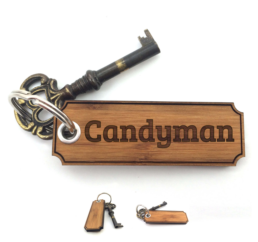 Schlüsselanhänger Classic Gravur Candyman Schlüsselanhänger, Anhänger, Taschenanhänger, Glücksbringer, Geschenke, Schenken, Gravur